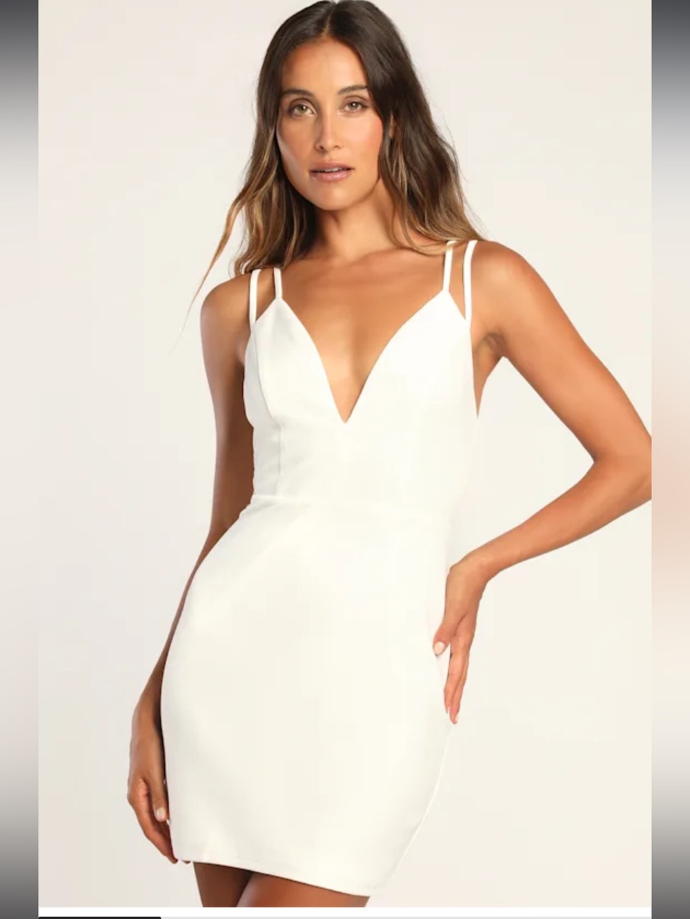 Lulus Invitation Only White Strappy Bodycon Mini Dress